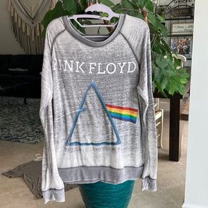 Pink Floyd Dark Side of the Moon Burnout Long Sleeve Shirt Size XL